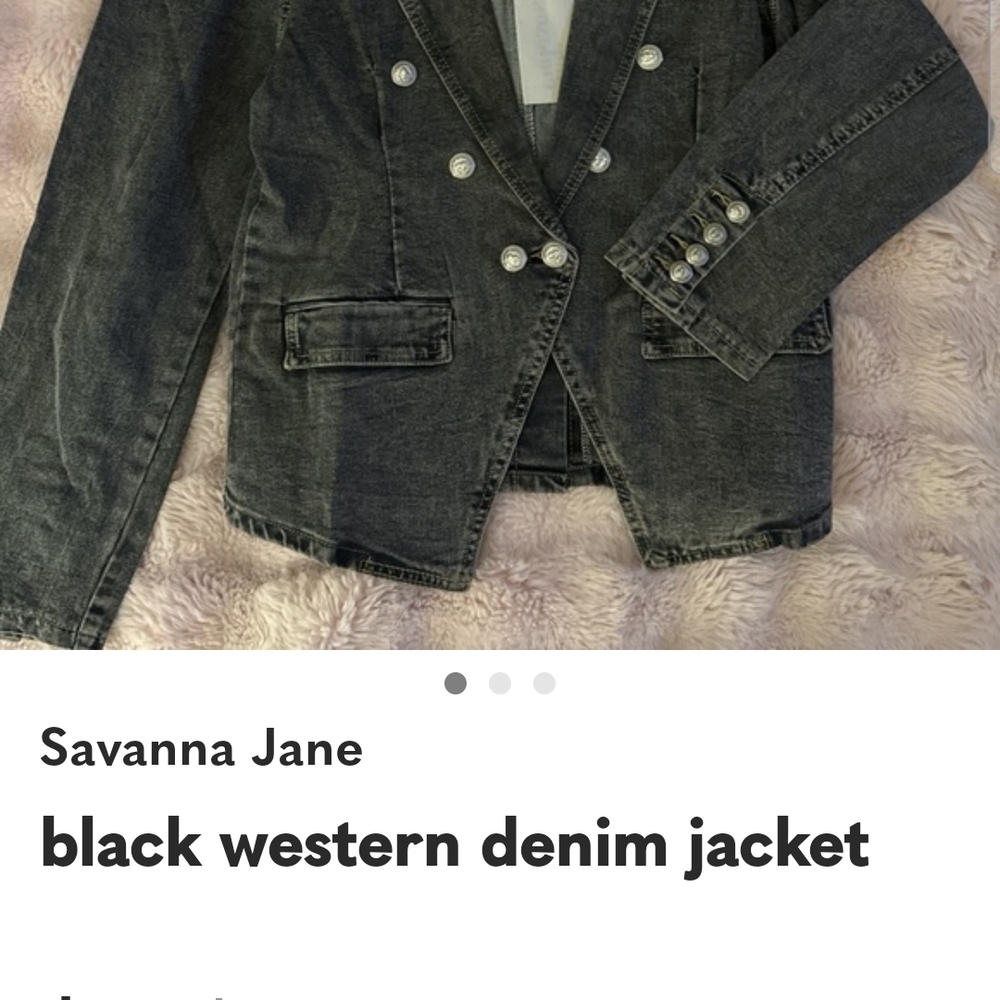 Savanna Jane Charcoal Western Denim Jacket